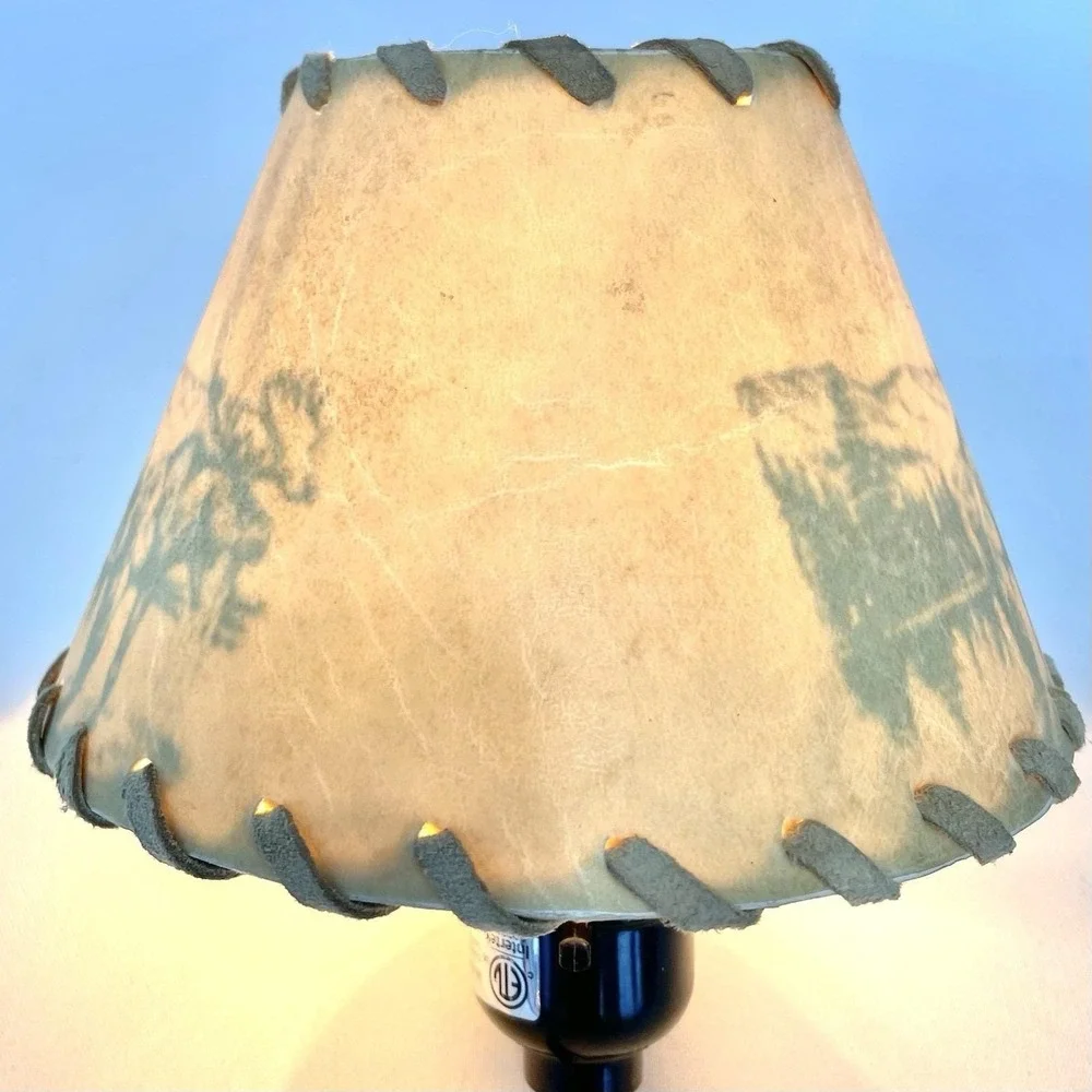 Vintage‎ Moose Silhouette Clip On Lampshade 4